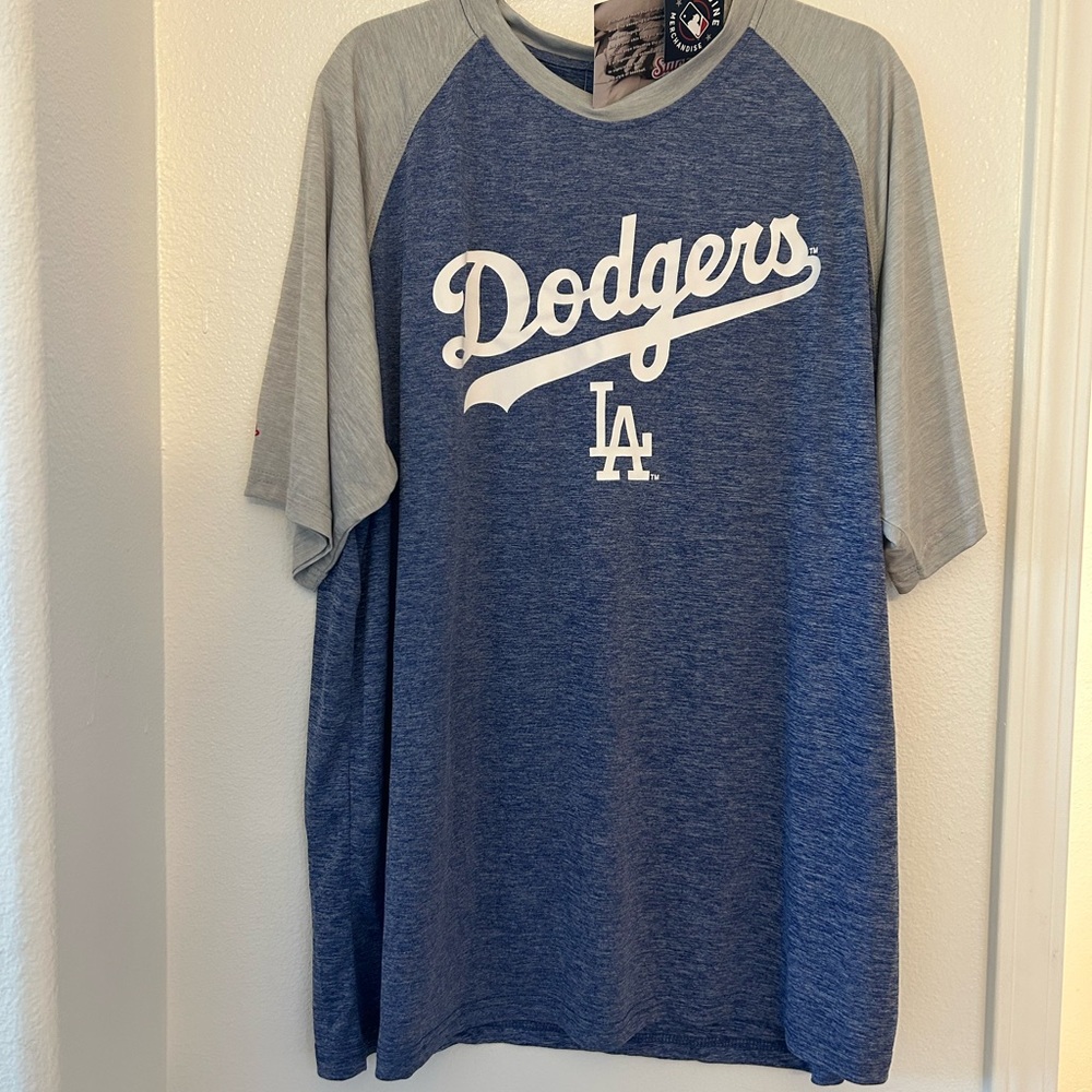 DODGERS Genuine Merchandise Blue and Gray T-Shirt